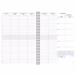 Agenda semainier - EXACOMPTA - Consultations W - 21x297 cm - Souple - 1 semaine sur 2 pages