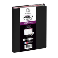 Agenda Scolaire - EXACOMPTA - Campus - 12x17 cm - Jaquette noire - 1 jour par page