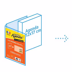 Protège-agenda - Exacompta - 12x17 cm - Souple - Orange et jaune - Mixte