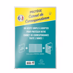 Protège carnet de correspondance - EXACOMPTA - 165 x 245 - Transparent