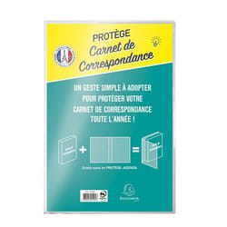 Protège carnet de correspondance - EXACOMPTA - 165 x 245 - Transparent