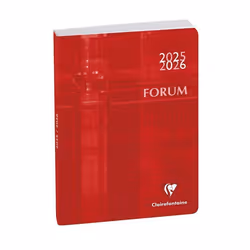 Agenda scolaire CLAIREFONTAINE Forum Metric Rouge 2025-2026