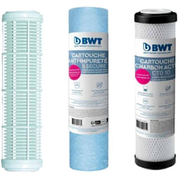 BWT - Box 3 Cartouches De Rechange Pour Filtre Pluie (95 µm/25 µm/10 µm) - Cartouche Filtre à Eau De Pluie