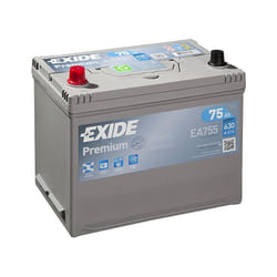 Exide - batterie premium D26 12V 75AH 630A 270X173X222 +g EA755