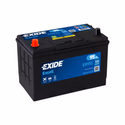 Batterie de marque EXIDE modèle EB955 (type de bac: D31/M11D ) Tension: 12V Intensitée: 720A CCA Capacitée: 95Ah Dimensions:  ...