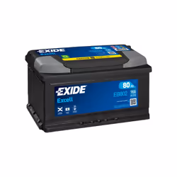 Batterie de marque EXIDE modèle EB802 (type de bac: LB4 ) Tension: 12V Intensitée: 700A CCA Capacitée: 80Ah Dimensions: 315x1 ...