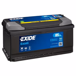 Exide EB852, Sealed Lead Acid (VRLA), 85 Ah, 12 V, 760 A, Voiture, Sans entretien