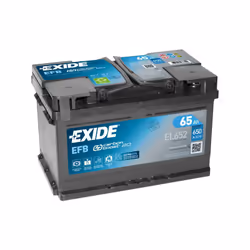 Technologie: EFB Capacité: 65Ah Polarité: + à droite Poids: 16.8kg " Technologie EFB Compatible Start Stop oui Capacité 65Ah  ...