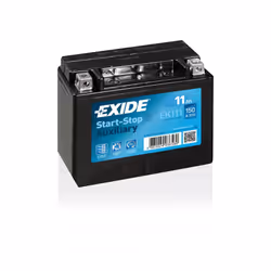 Technologie: AGM Capacité: 11Ah Polarité: + à gauche Poids: 3.9kg " Technologie AGM Compatible Start Stop oui Capacité 11Ah C ...