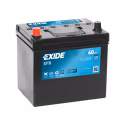 Technologie: EFB Capacité: 60Ah Polarité: + à gauche Poids: 16.2kg " Technologie EFB Compatible Start Stop oui Capacité 60Ah  ...