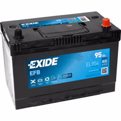Exide EFB EL954, EFB (Enhanced Flooded Battery), 95 Ah, 12 V, 800 A, Voiture, Sans entretien