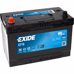 Exide EFB EL955, EFB (Enhanced Flooded Battery), 95 Ah, 12 V, 800 A, Voiture, Sans entretien