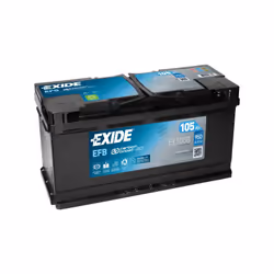 Batterie de marque EXIDE modèle EL1050 (type de bac: L6 ) Tension: 12V Intensitée: 950A CCA Capacitée: 105Ah Dimensions: 392x ...