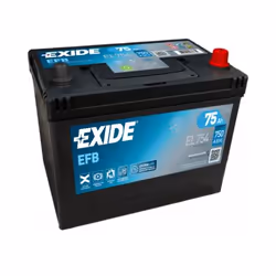 Exide EFB EL754, EFB (Enhanced Flooded Battery), 75 Ah, 12 V, 750 A, Voiture, Sans entretien