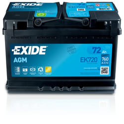 Exide EK720 batterie de véhicule Mat de verre absorbé 72 Ah 12 V 760 A Voiture