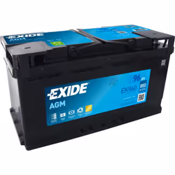 Exide EK960, Mat de verre absorbé, 96 Ah, 12 V, 850 A, Voiture, Sans entretien