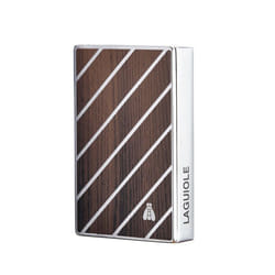 Briquet tempête USB - Marron - Métal et similicuir - Boîte cadeau