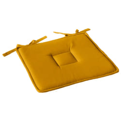 Tolinux Galette de Chaise Uni - Effet Bachette - Moutarde