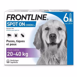 Antiparasite pour chien Frontline de 20/40 kg Spot On (x6)