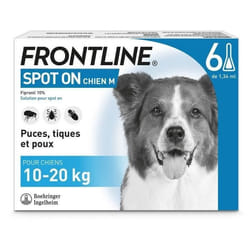 Antiparasite pour chien Frontline de10/20 kg Spot On (x6)