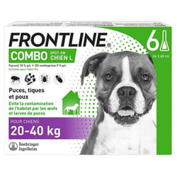 Frontline Combo Chien L (20-40 kg) 6 Pipettes