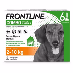 Antiparasite pour chien Frontline de 2/10 kg Combo Spot On (x6)
