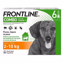 Frontline Combo Chien S (2-10 kg) 6 Pipettes