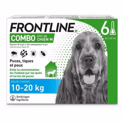Antiparasite pour chien Frontline de 10/20 kg Combo Spot On (x6)