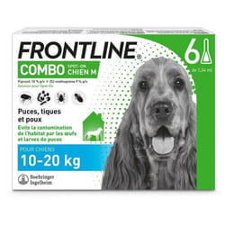 Antiparasite pour chien Frontline de 10/20 kg Combo Spot On (x6)