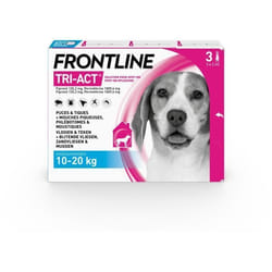Frontline Tri-Act chien - Anti-puces anti-tiques pour chien M - 10-20kg - 3 pipettes