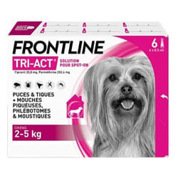 Frontline TRI-ACT Chiens 2-5 kg 6 Pipettes