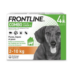 Antiparasite pour chien Frontline de 2/10 kg Combo Spot On (x4)