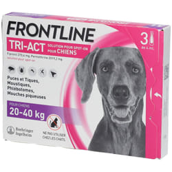 FRONTLINE 3 pipettes Tri-Act - Pour chien de 20 a 40 kg - TU