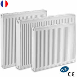 Radiateur eau chaude réversible Acier Blanc Type 21 Chauffage central DE DIETRICH Dimension - T21 HR L40xH70 582W