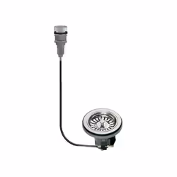 Bonde évier automatique sans trop plein Avec poignée ROTOLIGIC 1 Câble de 560mm Diamètre : 90mm Raccordement : 1" 1/2 (40x49)