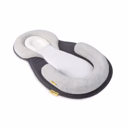 BabyMoov A050406 positionneur de sommeil pour bébé Noir, Gris Coton, Polyester, Polyuréthane