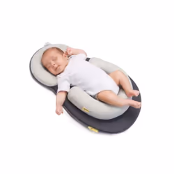 BabyMoov A050406 positionneur de sommeil pour bébé Noir, Gris Coton, Polyester, Polyuréthane