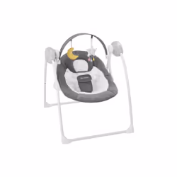 Badabulle - Balancelle Electrique Confort - Pliable - Ultra Compact - Arche de jeux amovible, Moonlight