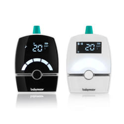 BabyMoov Premium Care Babyphone analogique Noir, Blanc