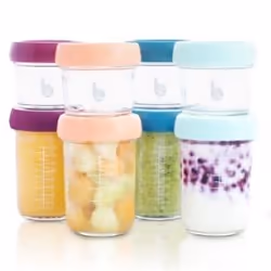 BabyMoov Glass Babybols Food Storage Multiset, Lavable au lave-vaisselle, Adapté au congélateur, Adapté au four à micro-ondes