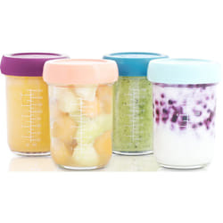 BabyMoov A004313 boîte hermétique alimentaire Rond Vase 0,24 L Transparent 4 pièce(s)