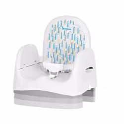 Badabulle Trendy Meal Réhausseur de Chaise, Chaise haute Booster, Cyan, Blanc, Motif, 3 points, Polyester, Polypropylène (PP)