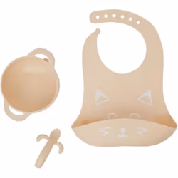 BabyMoov Set First ISY Fox, Beige, Blanc, Silicone, 6 mois, 12 mois, 1 pièce(s), 1 bols