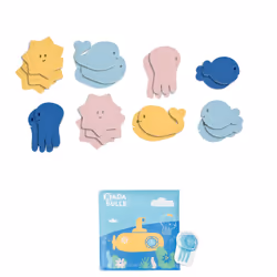 Badabulle 1 livre de bain et 1 marionnette + 20 stickers de bain, Animal de bain, Garçon/Fille, Polyester, Poly-acétate de vi ...