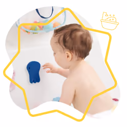 Badabulle 1 livre de bain et 1 marionnette + 20 stickers de bain