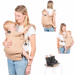 BabyMoov A057005, Porte-bébé souple, Garçon/Fille, 5 kg, Beige, Coton, Polyester, Polypropylène