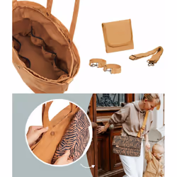 BabyMoov A043815 sac à couches Sac à main Marron Coton