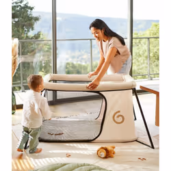 BabyMoov A035033 lit pliant pour bébé Beige, Noir