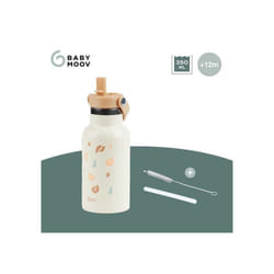 Gourde Inox Isotherme Babymoov Little Explorer 350 Ml - Ivoire/beige