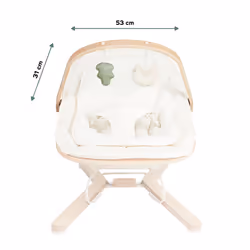 BabyMoov A012902 accessoire de balançoire et de transat pour bébé Bar à jouets Vert, Blanc, Bois Coton, Bois - Vue supplémentaire 4